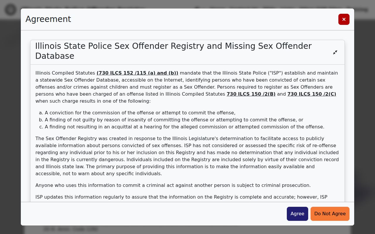 Illinois registry screen related to a Will County release record